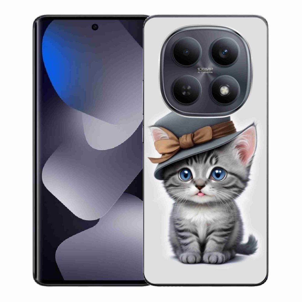 Gélový kryt mmCase na Xiaomi Redmi Note 15 4G - mačiatko s klobúkom
