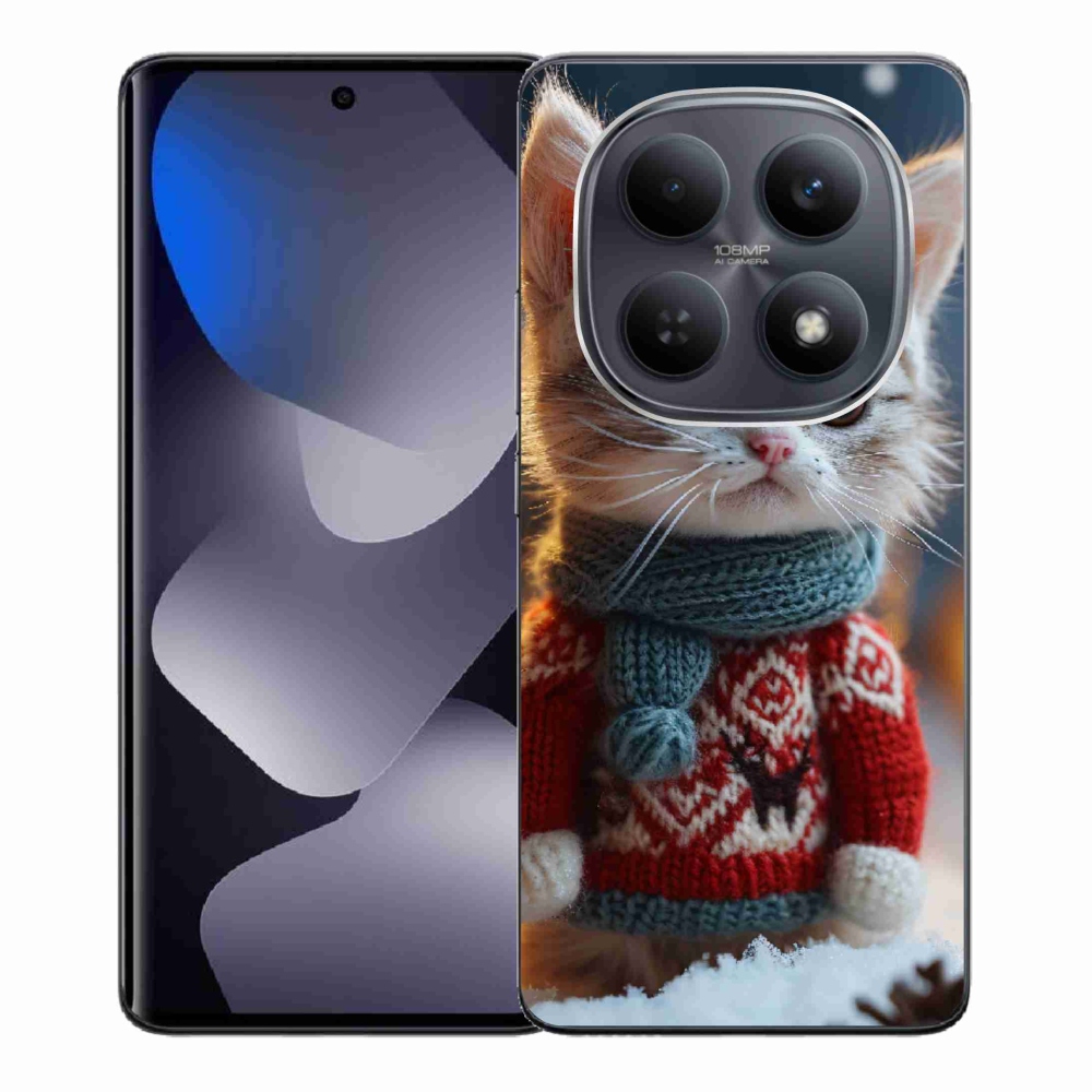 Gélový kryt mmCase na Xiaomi Redmi Note 15 4G - mačiatko vo svetri