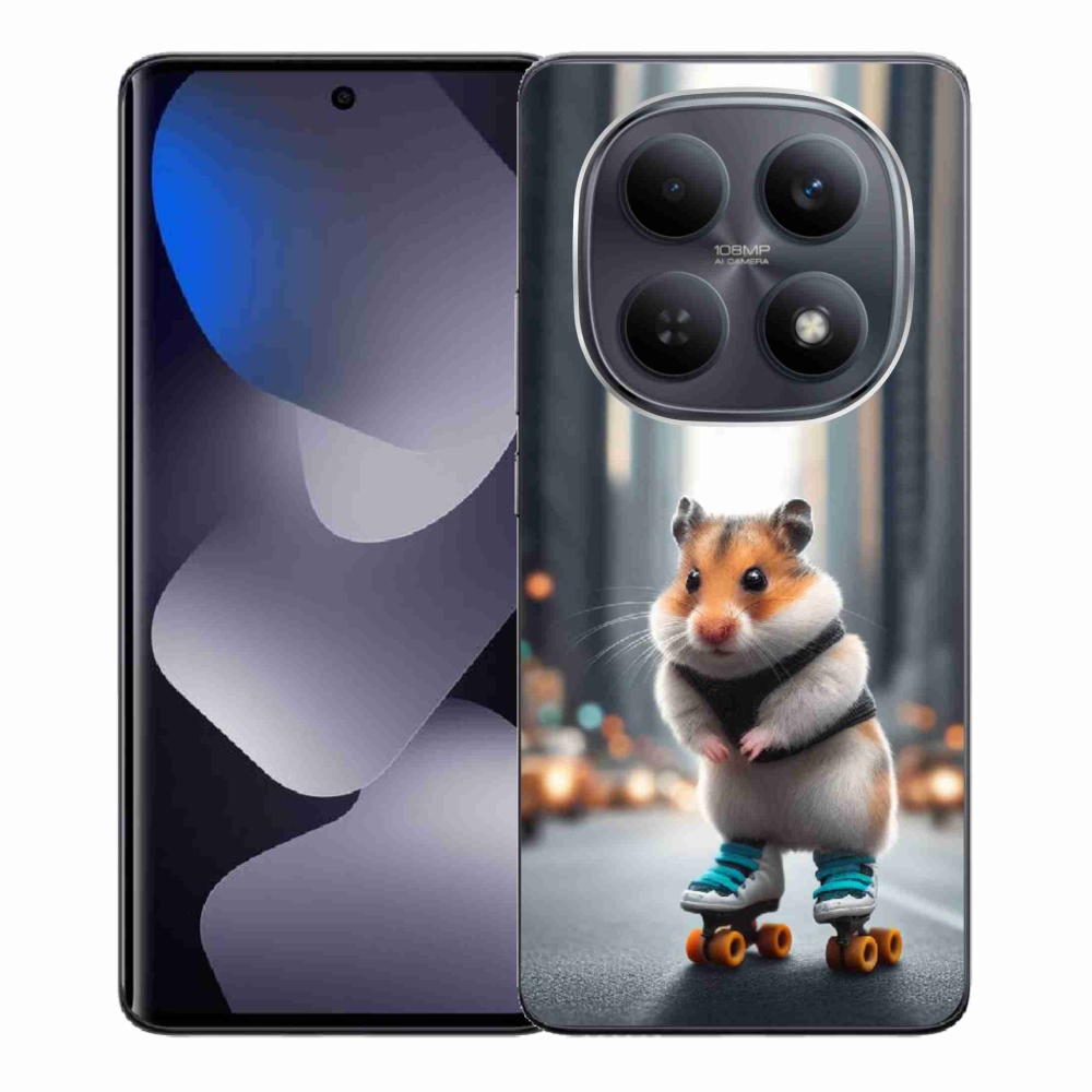 Gélový kryt mmCase na Xiaomi Redmi Note 15 4G - škrečok na korčuliach