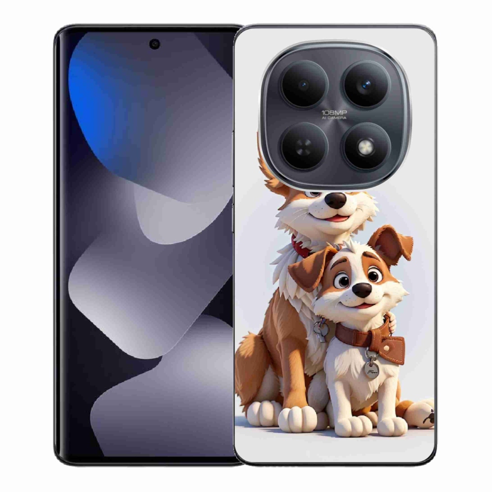 Gélový kryt mmCase na Xiaomi Redmi Note 15 4G - kreslenie psy
