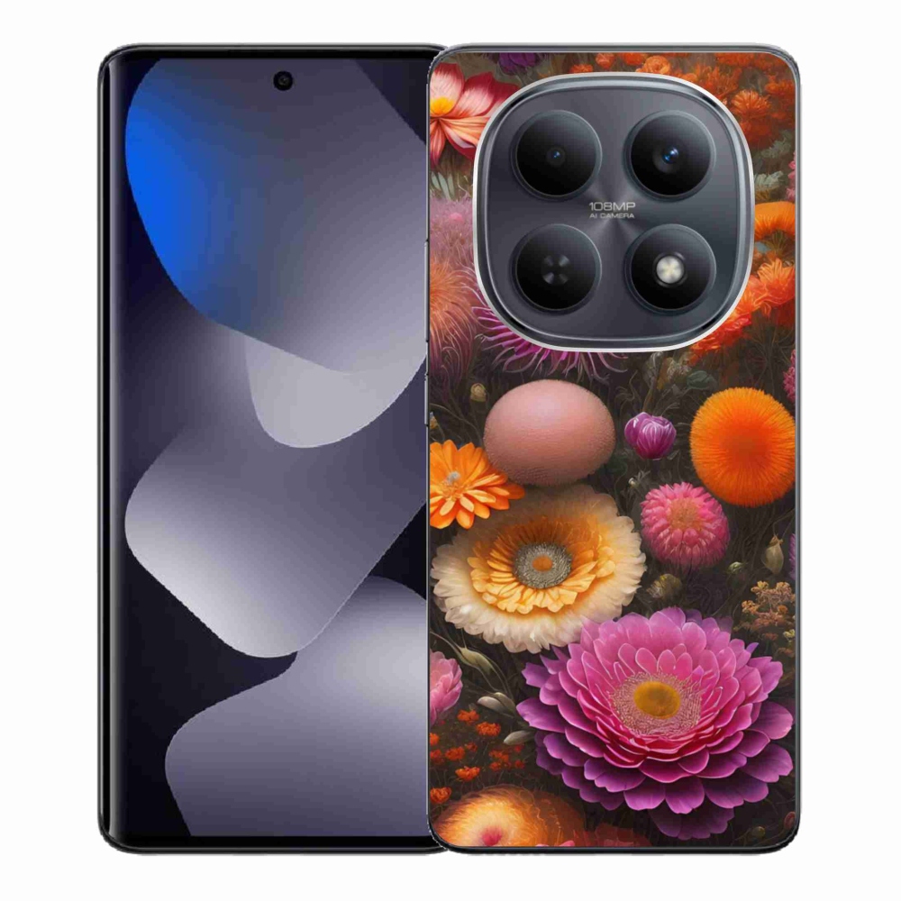 Gélový kryt mmCase na Xiaomi Redmi Note 15 4G - kvetinová kompozícia