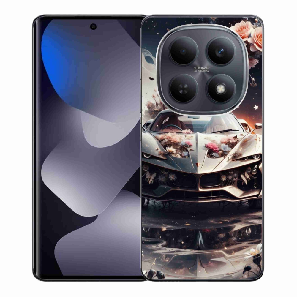 Gélový kryt mmCase na Xiaomi Redmi Note 15 4G - kvetinové športové vozidlo