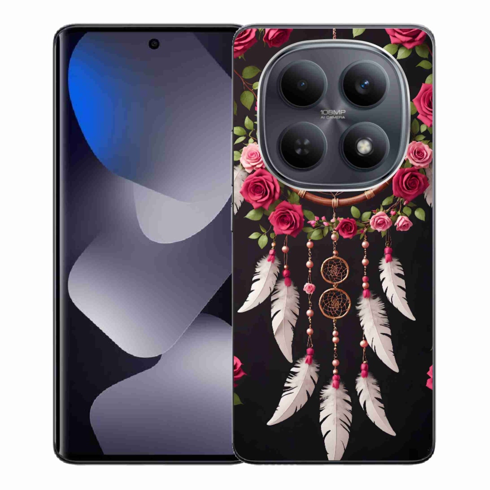 Gélový kryt mmCase na Xiaomi Redmi Note 15 4G - lapač snov s ružami
