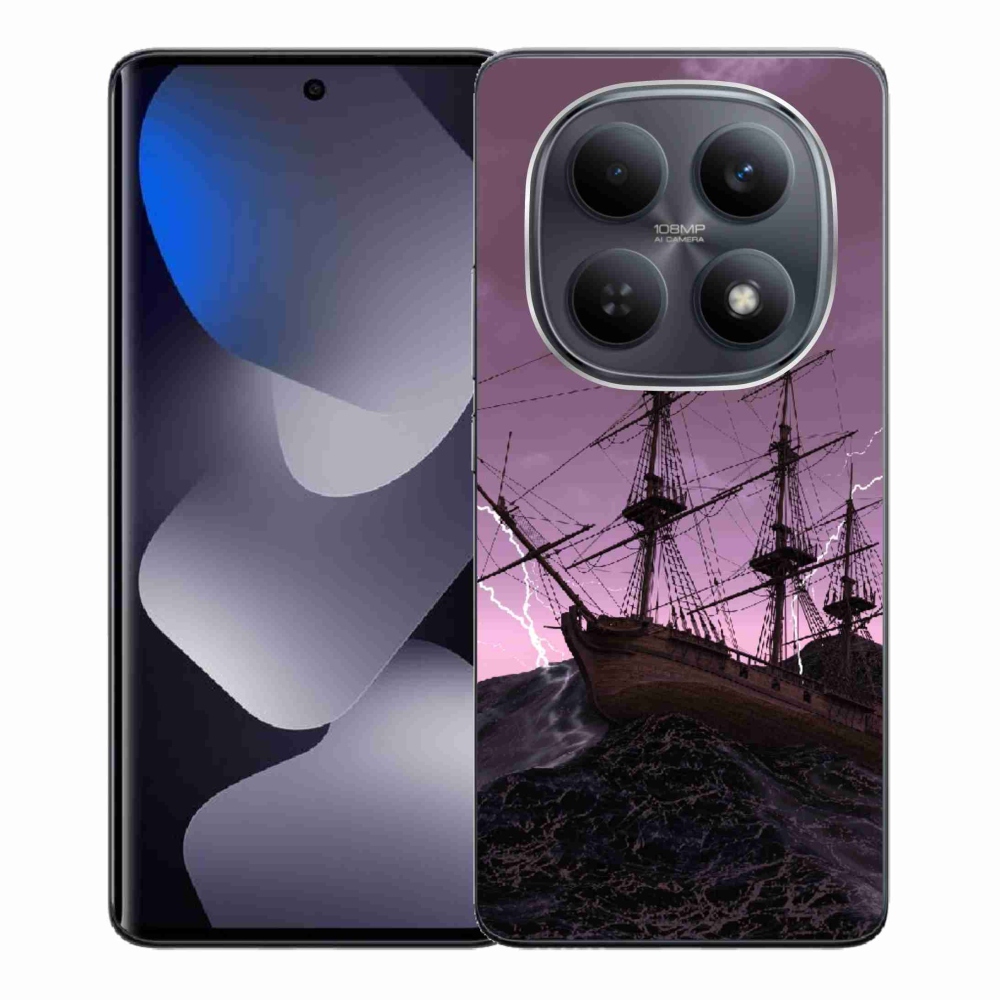 Gélový kryt mmCase na Xiaomi Redmi Note 15 4G - loď v búrke