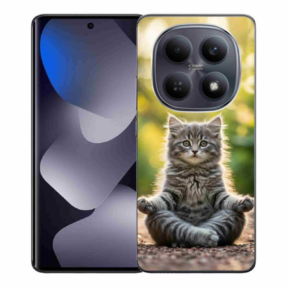 Gélový kryt mmCase na Xiaomi Redmi Note 15 4G - meditujúce mačiatko