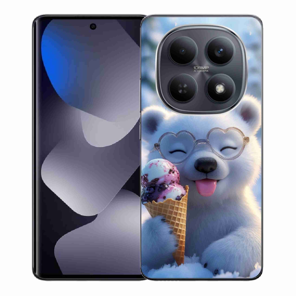 Gélový kryt mmCase na Xiaomi Redmi Note 15 4G - medvedík so zmrzlinou