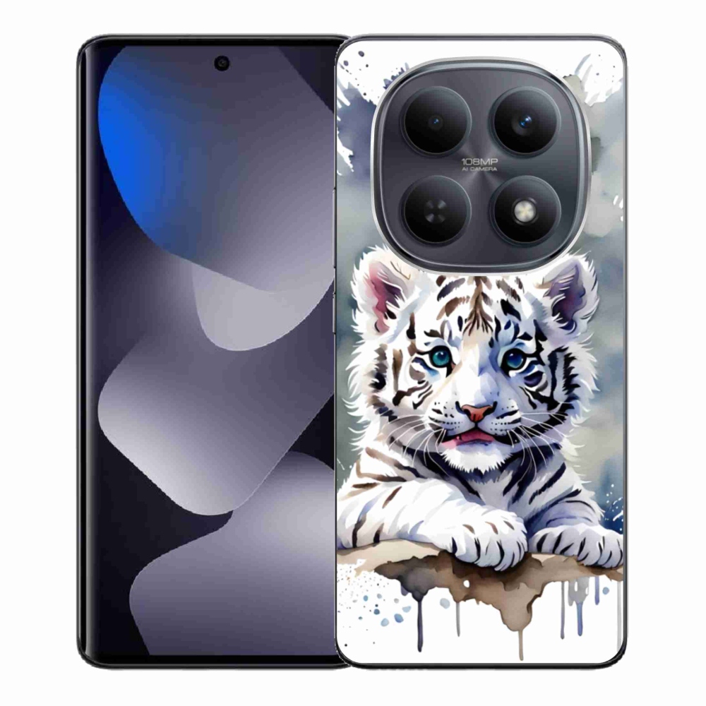 Gélový kryt mmCase na Xiaomi Redmi Note 15 4G - mláďa bieleho tigra
