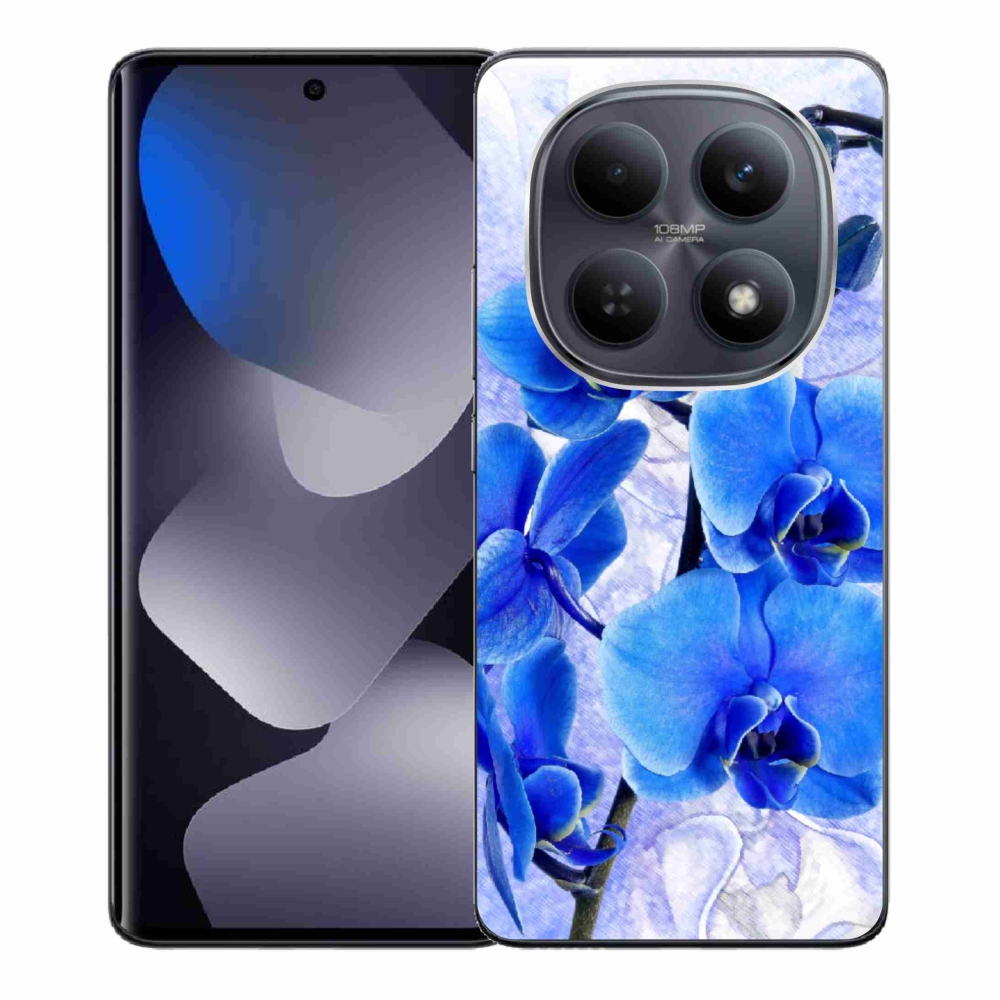 Gélový kryt mmCase na Xiaomi Redmi Note 15 4G - modré kvety