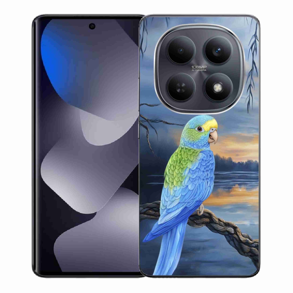 Gélový kryt mmCase na Xiaomi Redmi Note 15 4G - modrý papagáj