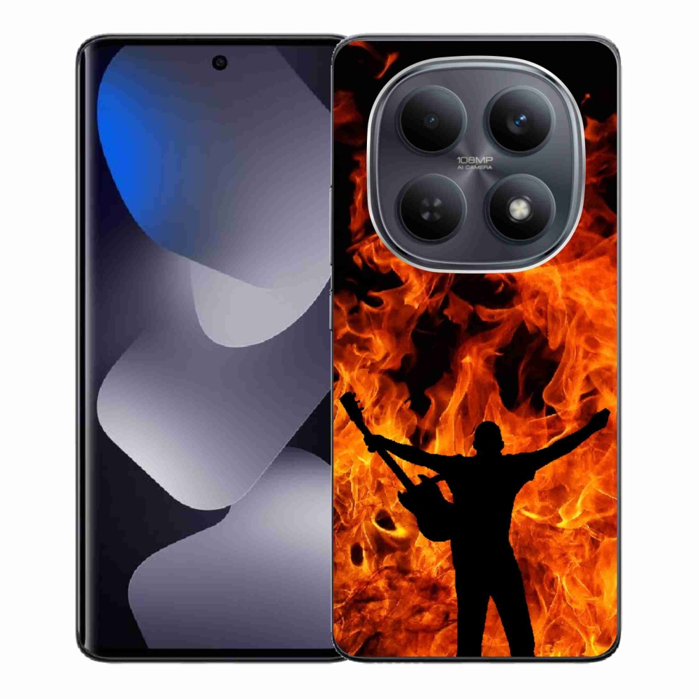 Gélový kryt mmCase na Xiaomi Redmi Note 15 4G - muzikant a oheň