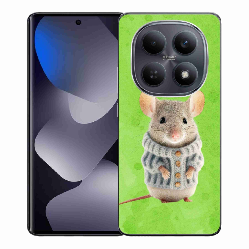 Gélový kryt mmCase na Xiaomi Redmi Note 15 4G - myška vo svetri