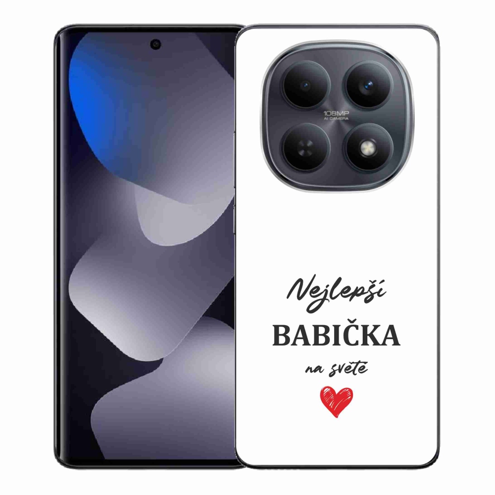 Gélový kryt mmCase na Xiaomi Redmi Note 15 4G - najlepšia babička 1 biele pozadie