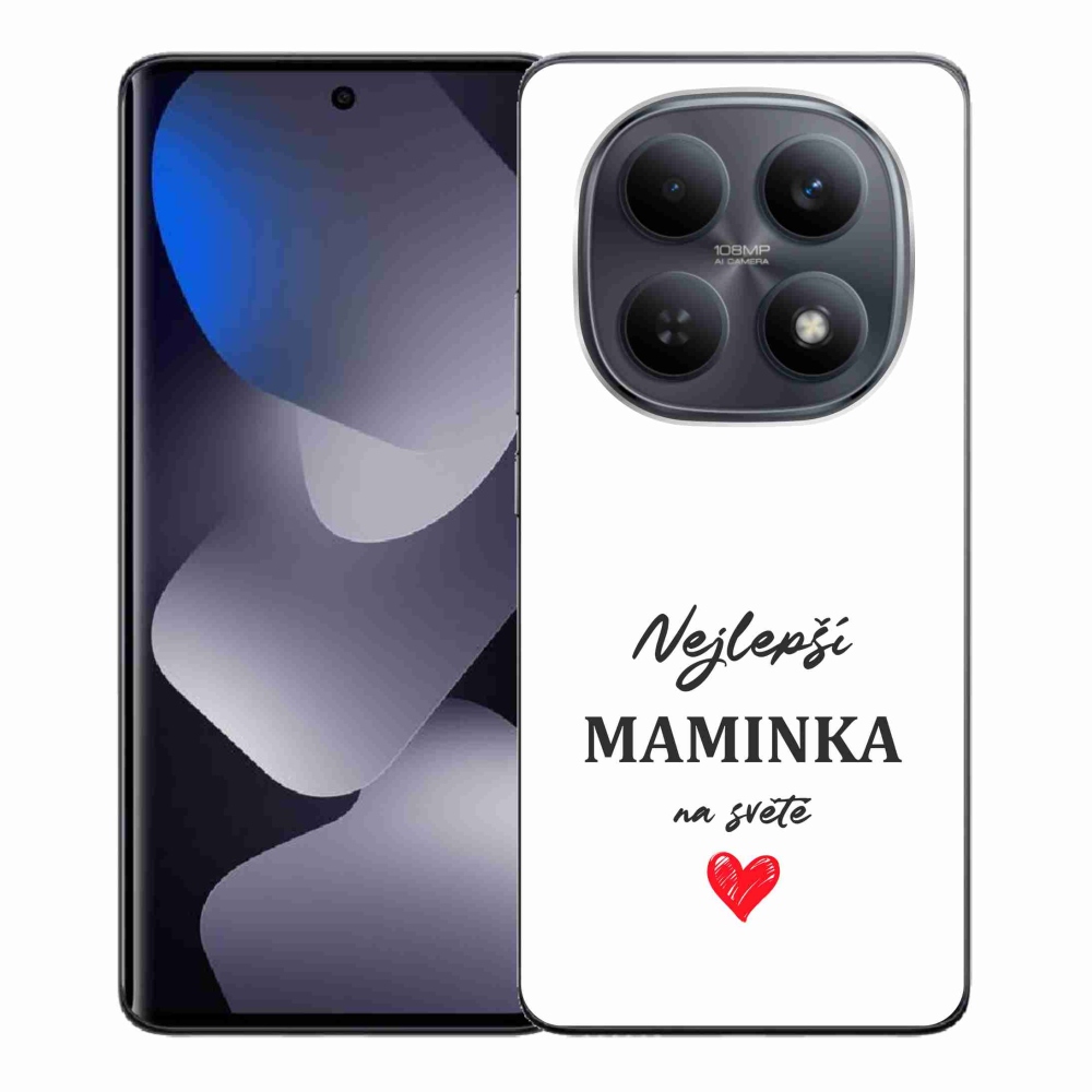 Gélový kryt mmCase na Xiaomi Redmi Note 15 4G - najlepšia mamička 1 biele pozadie