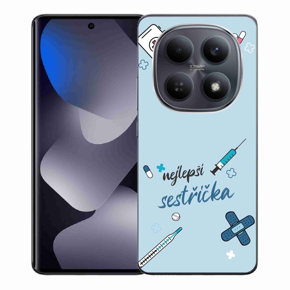 Gélový kryt mmCase na Xiaomi Redmi Note 15 4G - najlepšia sestrička modré pozadie