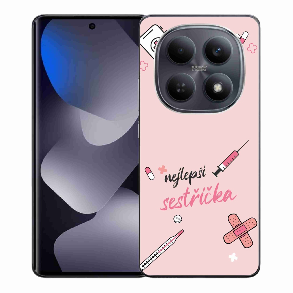 Gélový kryt mmCase na Xiaomi Redmi Note 15 4G - najlepšia sestrička ružové pozadie