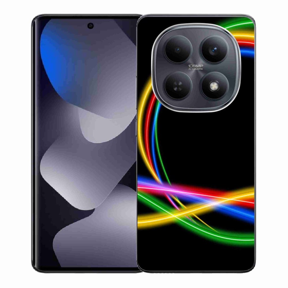 Gélový kryt mmCase na Xiaomi Redmi Note 15 4G - neónové kruhy