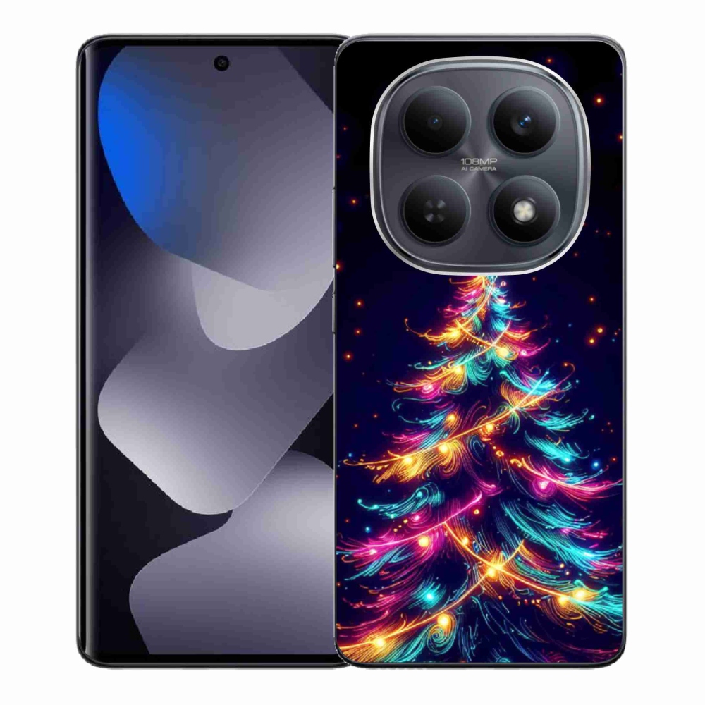 Gélový kryt mmCase na Xiaomi Redmi Note 15 4G - neónový vianočný stromček