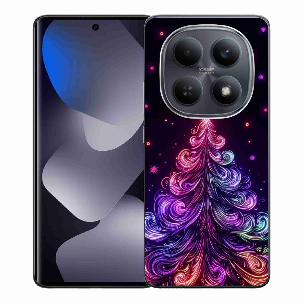 Gélový kryt mmCase na Xiaomi Redmi Note 15 4G - neónový vianočný stromček 1
