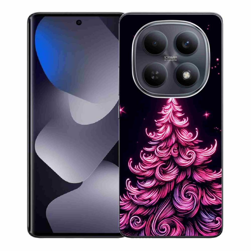 Gélový kryt mmCase na Xiaomi Redmi Note 15 4G - neónový vianočný stromček 2