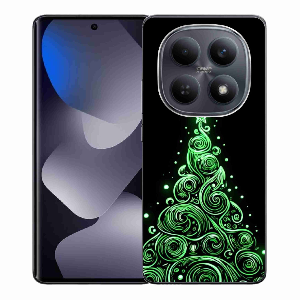 Gélový kryt mmCase na Xiaomi Redmi Note 15 4G - neónový vianočný stromček 3