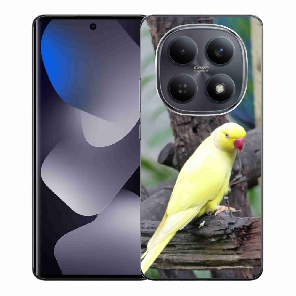 Gélový kryt mmCase na Xiaomi Redmi Note 15 4G - papagáj alexander žltý