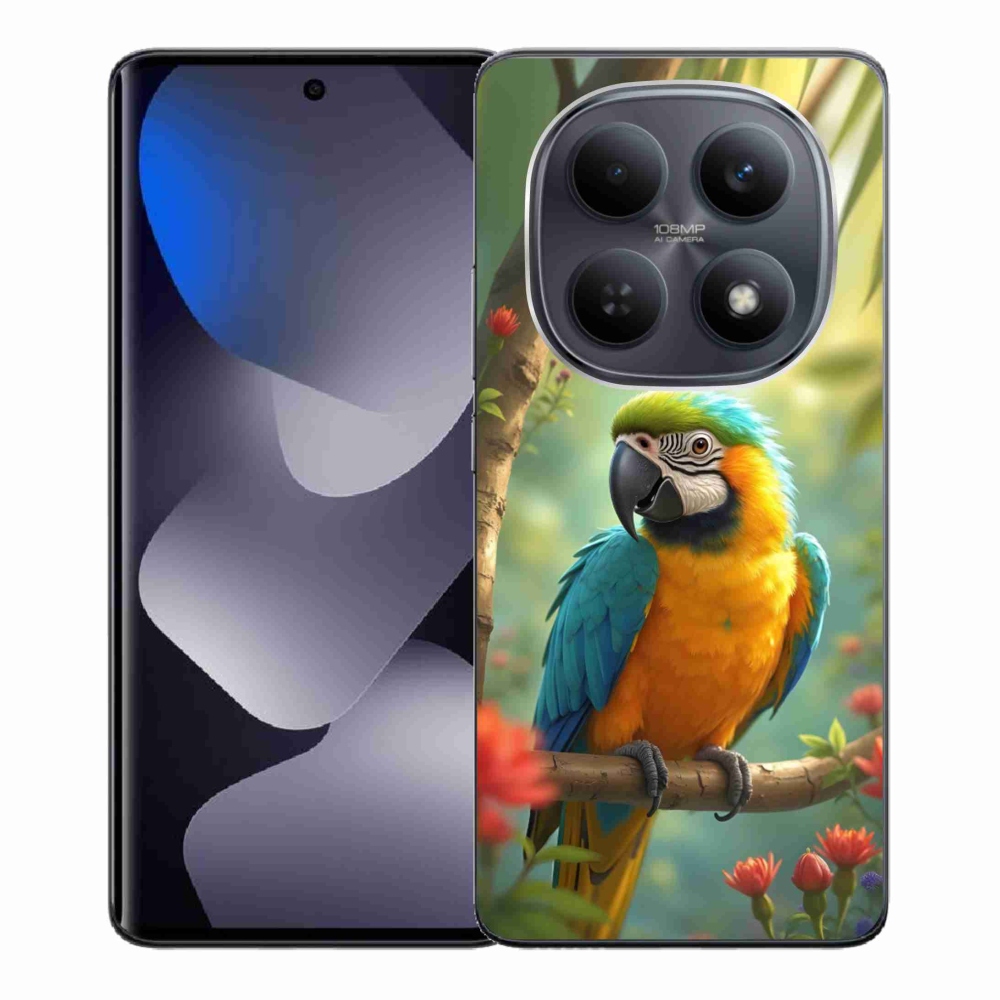 Gélový kryt mmCase na Xiaomi Redmi Note 15 4G - papagáj ara modrožltá