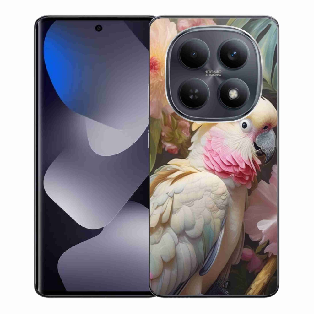 Gélový kryt mmCase na Xiaomi Redmi Note 15 4G - papagáj kakadu ružový 2