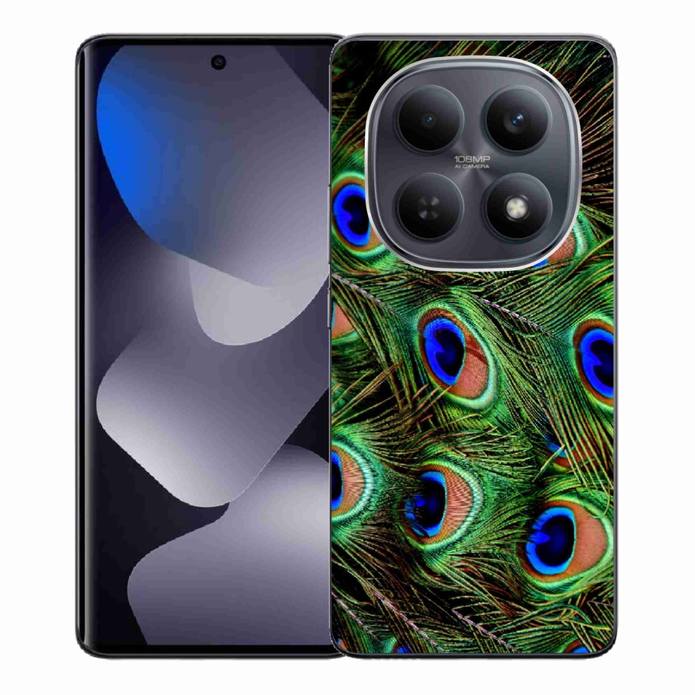 Gélový kryt mmCase na Xiaomi Redmi Note 15 4G - pávie perie