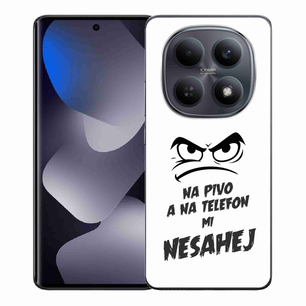 Gélový kryt mmCase na Xiaomi Redmi Note 15 4G - pivný motív 2 biele pozadie