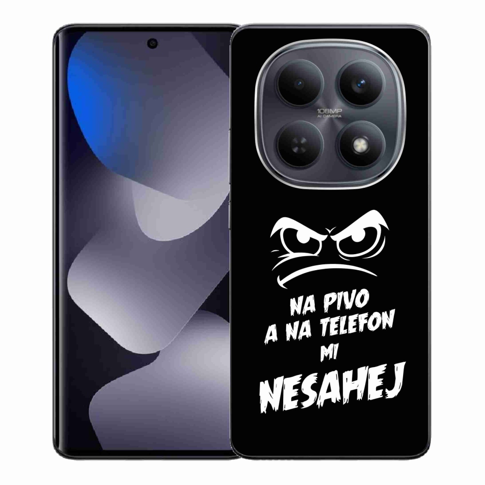 Gélový kryt mmCase na Xiaomi Redmi Note 15 4G - pivný motív 2 čierne pozadie