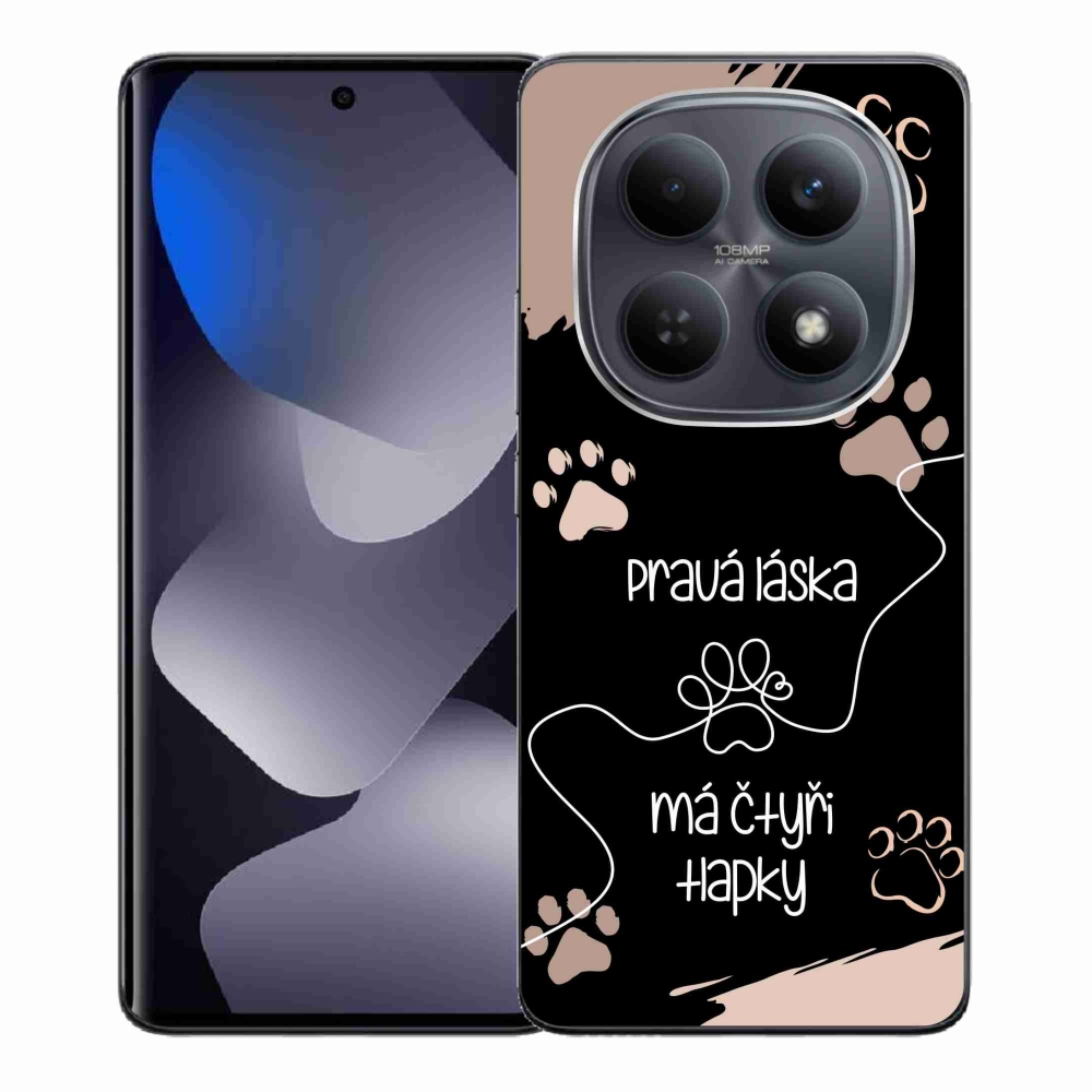 Gélový kryt mmCase na Xiaomi Redmi Note 15 4G - psí motív 1 čierne pozadie