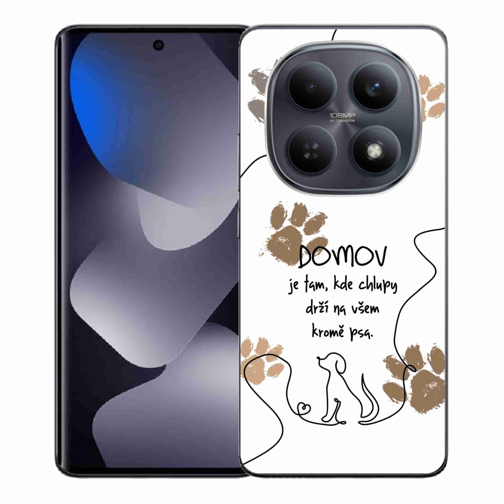 Gélový kryt mmCase na Xiaomi Redmi Note 15 4G - psí motív biele pozadie