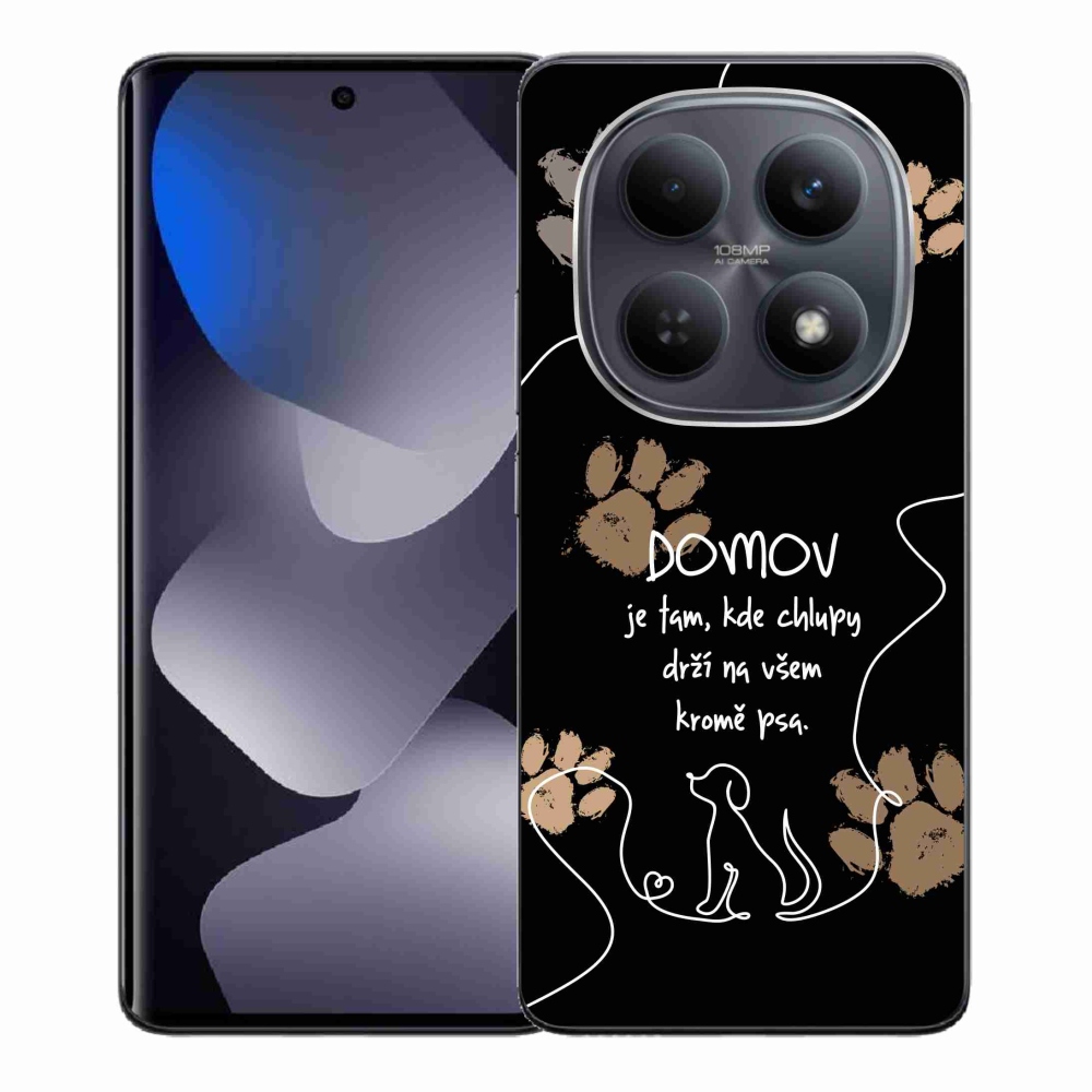 Gélový kryt mmCase na Xiaomi Redmi Note 15 4G - psí motív čierne pozadie