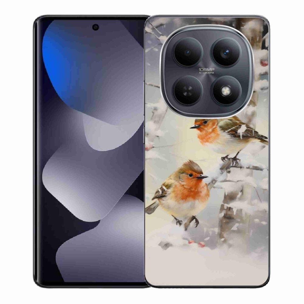 Gélový kryt mmCase na Xiaomi Redmi Note 15 4G - vtáčiky v zime