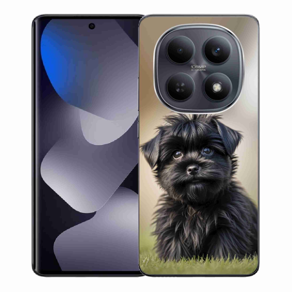 Gélový kryt mmCase na Xiaomi Redmi Note 15 4G - roztomilý čierny psík