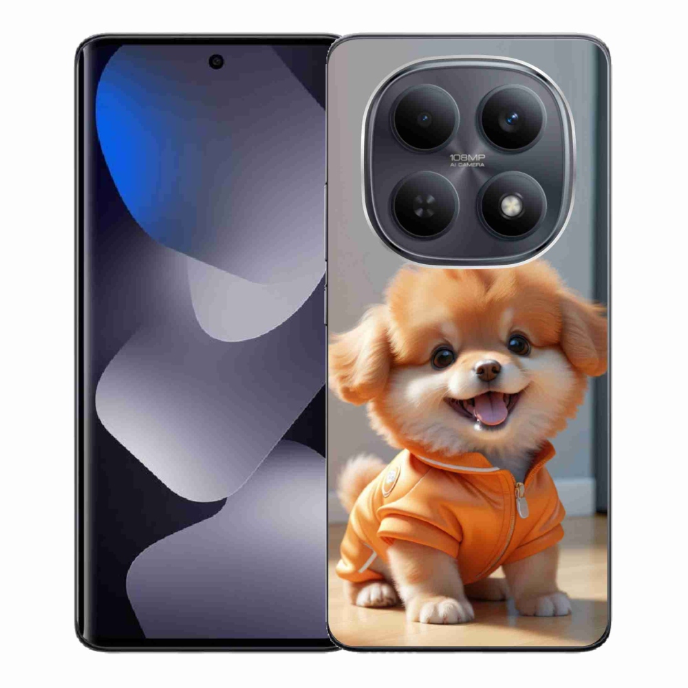 Gélový kryt mmCase na Xiaomi Redmi Note 15 4G - roztomilý pomeranian v mikine