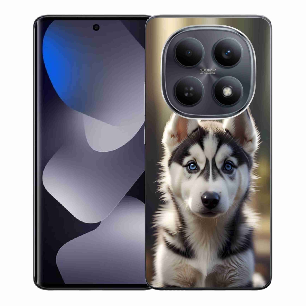 Gélový kryt mmCase na Xiaomi Redmi Note 15 4G - roztomilý sibírsky husky