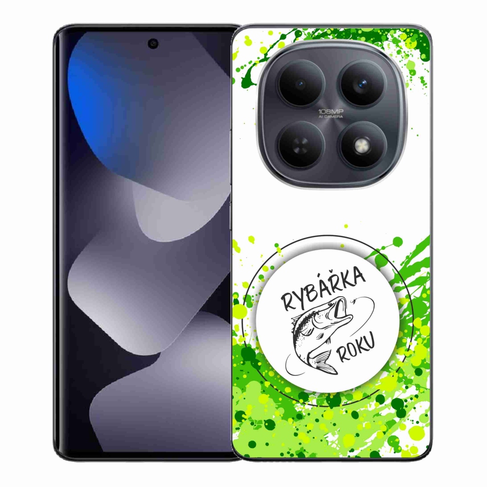 Gélový kryt mmCase na Xiaomi Redmi Note 15 4G - rybárka roku biele pozadie