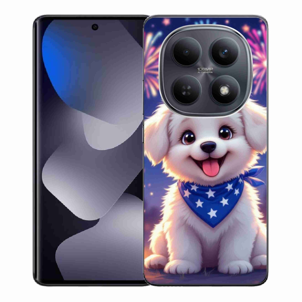 Gélový kryt mmCase na Xiaomi Redmi Note 15 4G - slávnostné šteňa