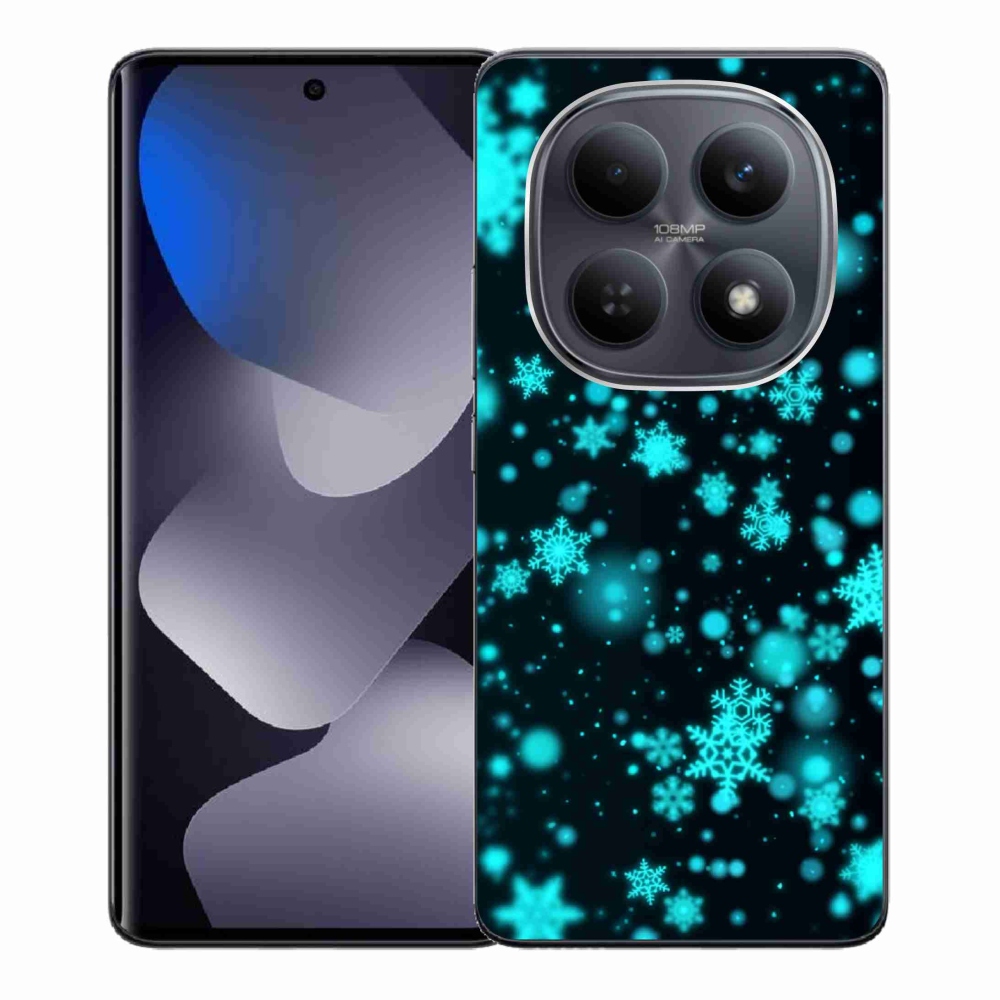 Gélový kryt mmCase na Xiaomi Redmi Note 15 4G - snehové vločky 1