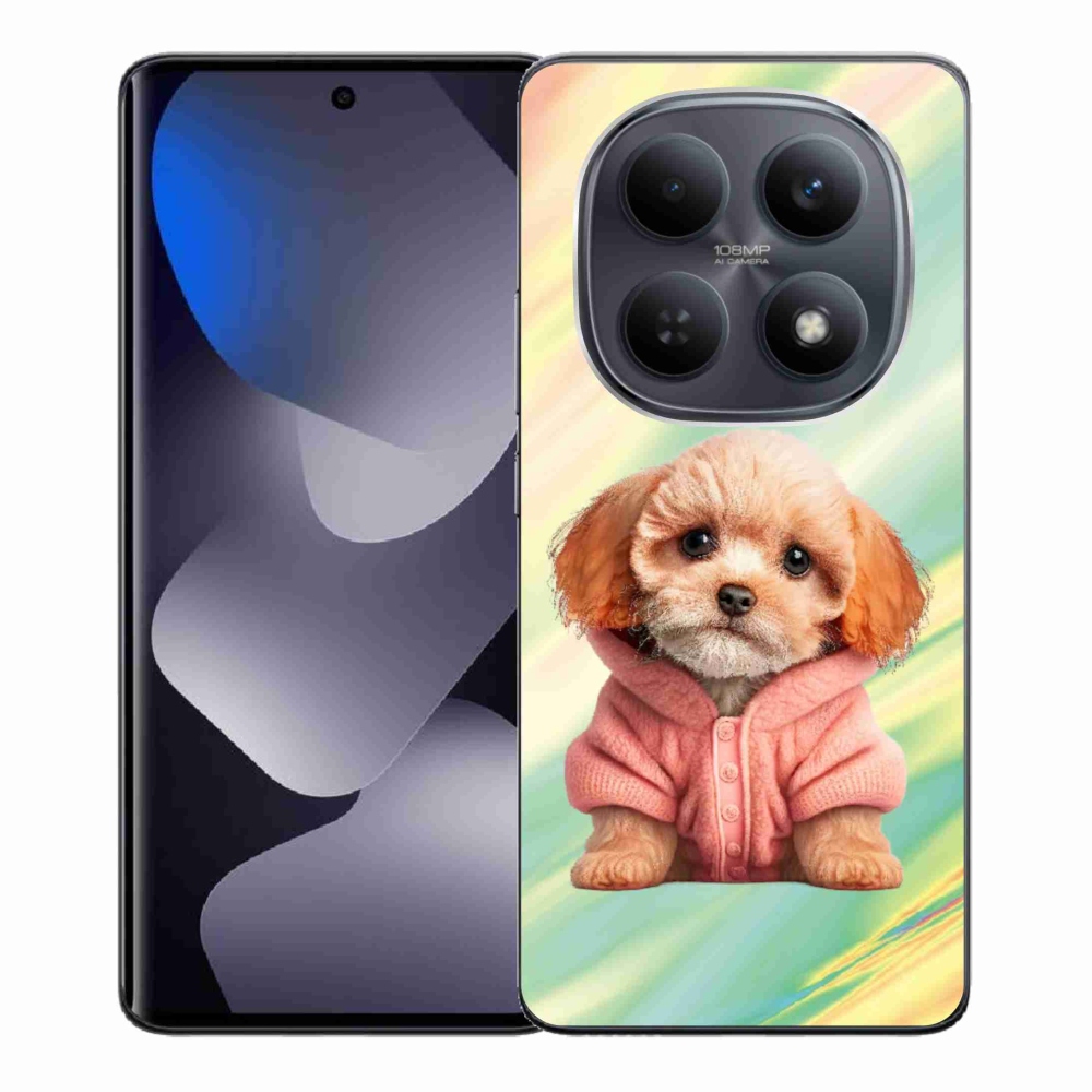 Gélový kryt mmCase na Xiaomi Redmi Note 15 4G - šteňa vo svetri