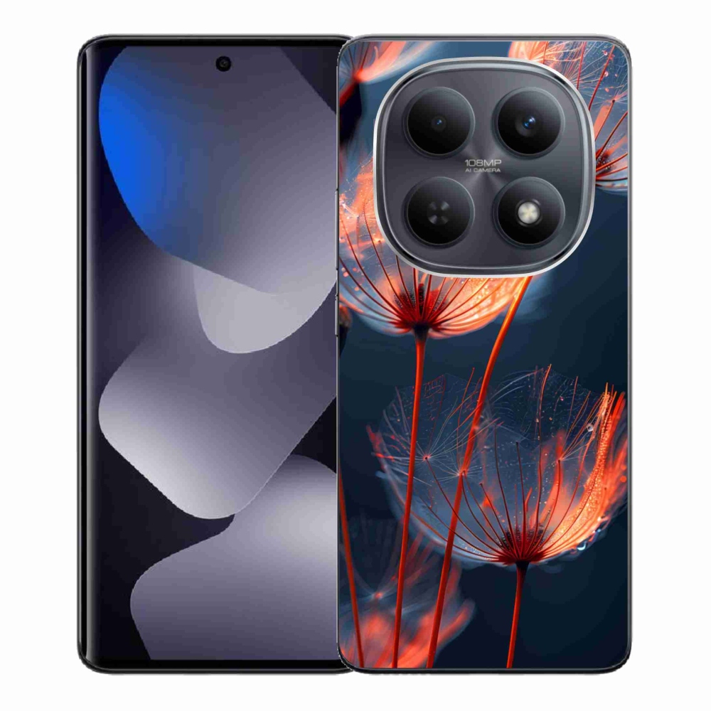 Gélový kryt mmCase na Xiaomi Redmi Note 15 4G - svetielkujúce páperie