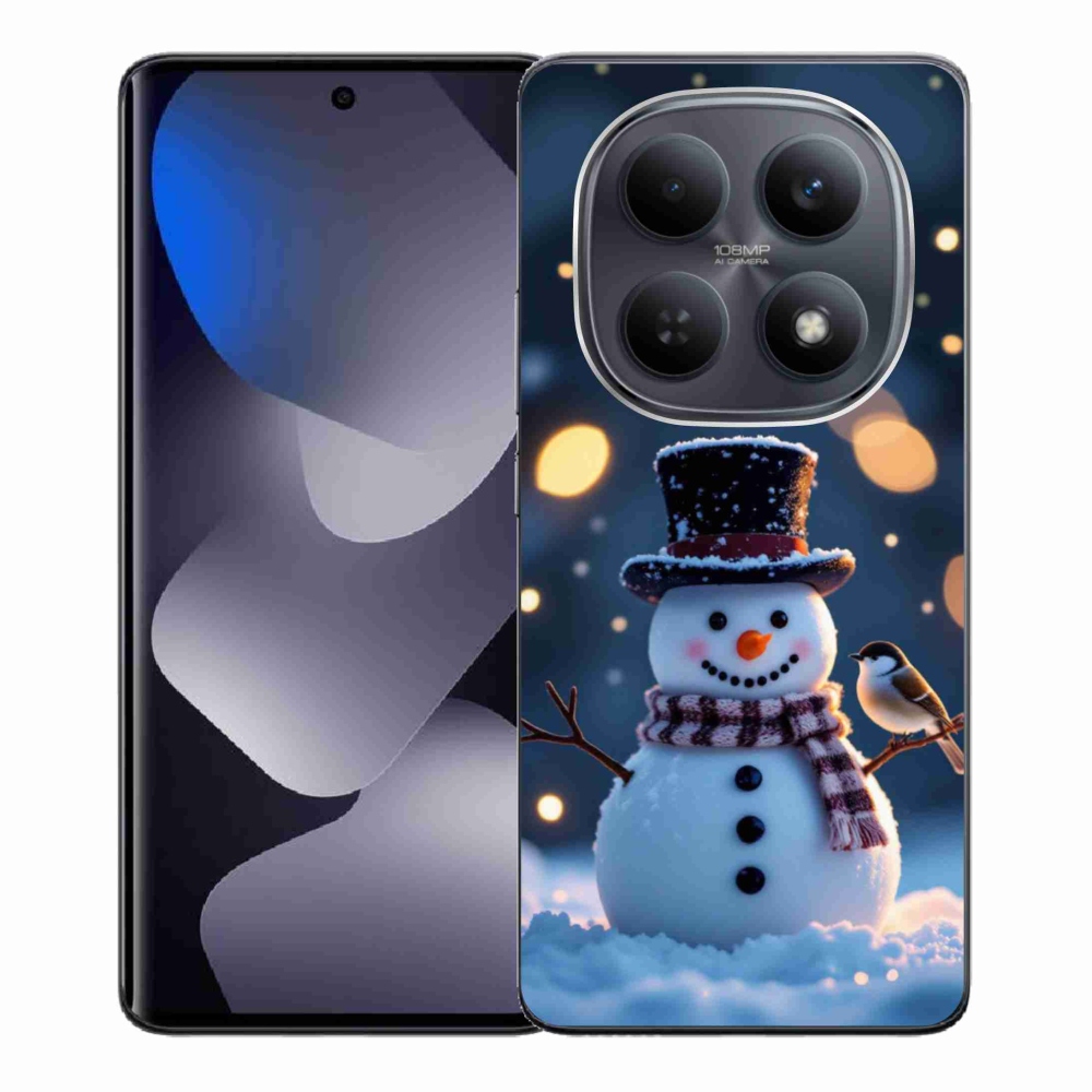 Gélový kryt mmCase na Xiaomi Redmi Note 15 4G - vianočný snehuliak