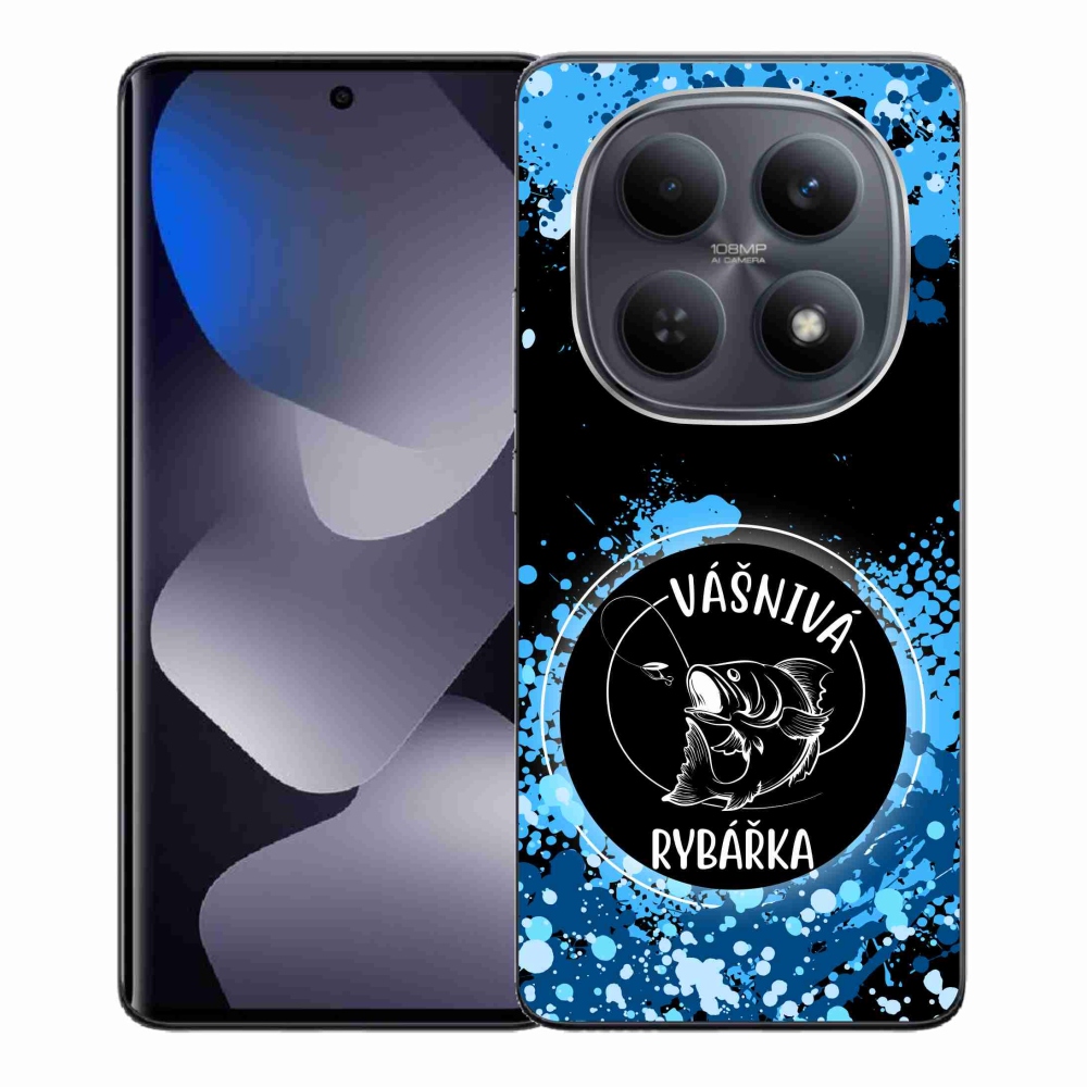 Gélový kryt mmCase na Xiaomi Redmi Note 15 4G - vášnivá rybárka čierne pozadie