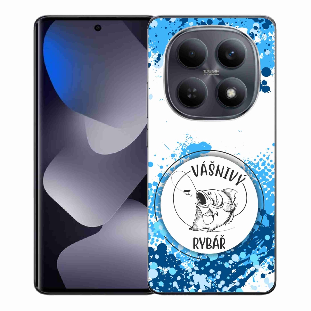 Gélový kryt mmCase na Xiaomi Redmi Note 15 4G - vášnivý rybár biele pozadie