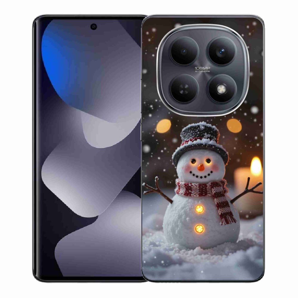 Gélový kryt mmCase na Xiaomi Redmi Note 15 4G - veselý snehuliak