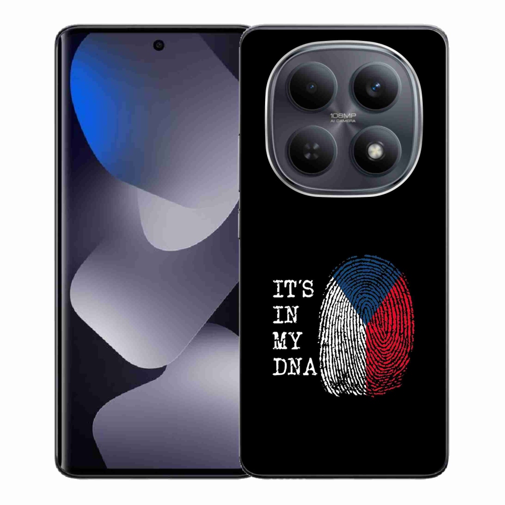 Gélový kryt mmCase na Xiaomi Redmi Note 15 4G - vlajka odtlačok prsta čierne pozadie