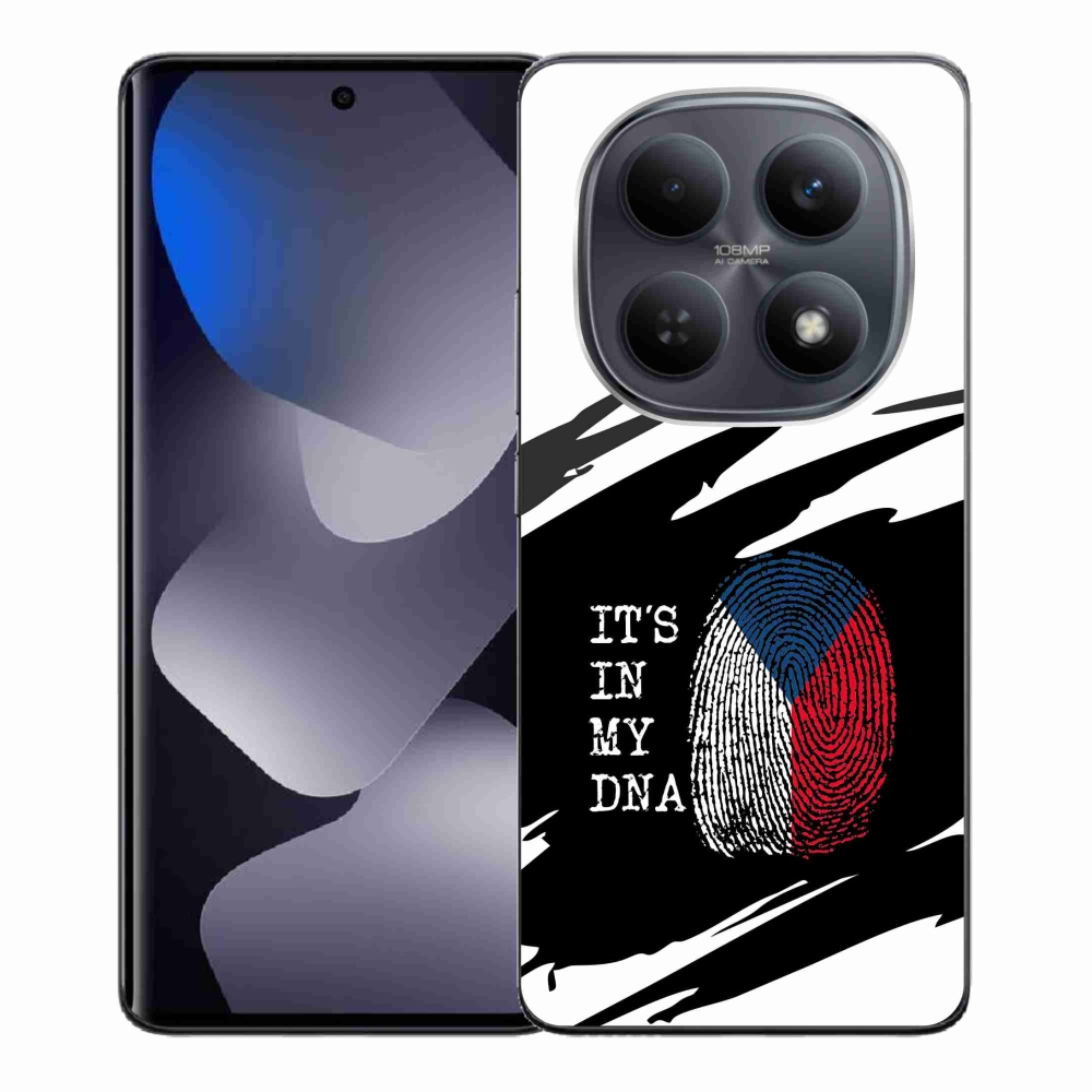 Gélový kryt mmCase na Xiaomi Redmi Note 15 4G - vlajka odtlačok prsta čiernobiele pozadie