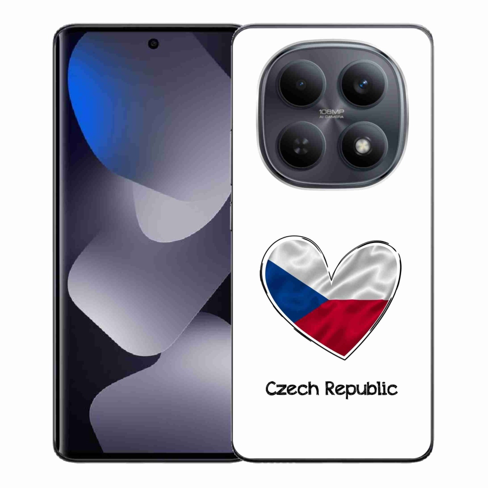 Gélový kryt mmCase na Xiaomi Redmi Note 15 4G - vlajka srdca biele pozadie