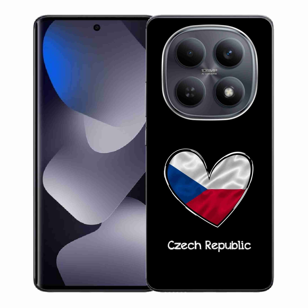 Gélový kryt mmCase na Xiaomi Redmi Note 15 4G - vlajka srdca čierne pozadie